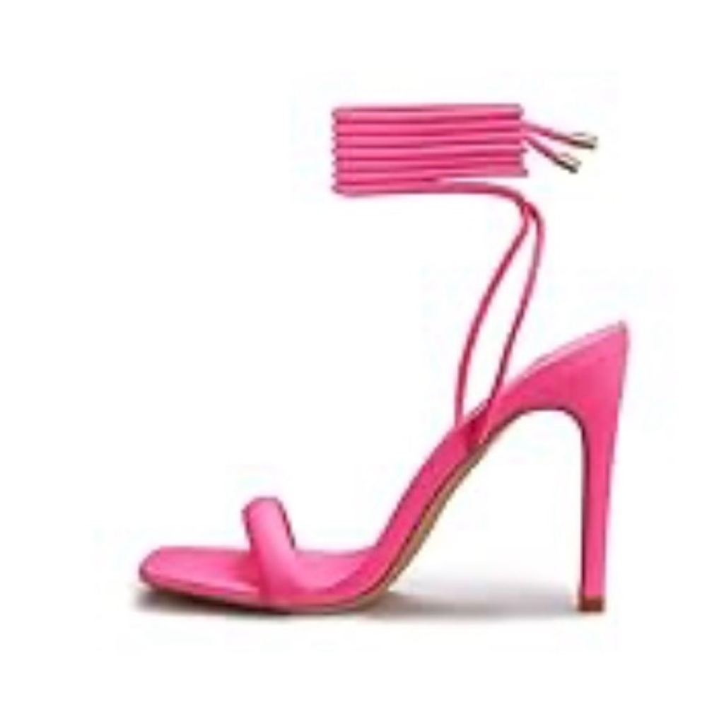 Elegant Pink Strappy Heels